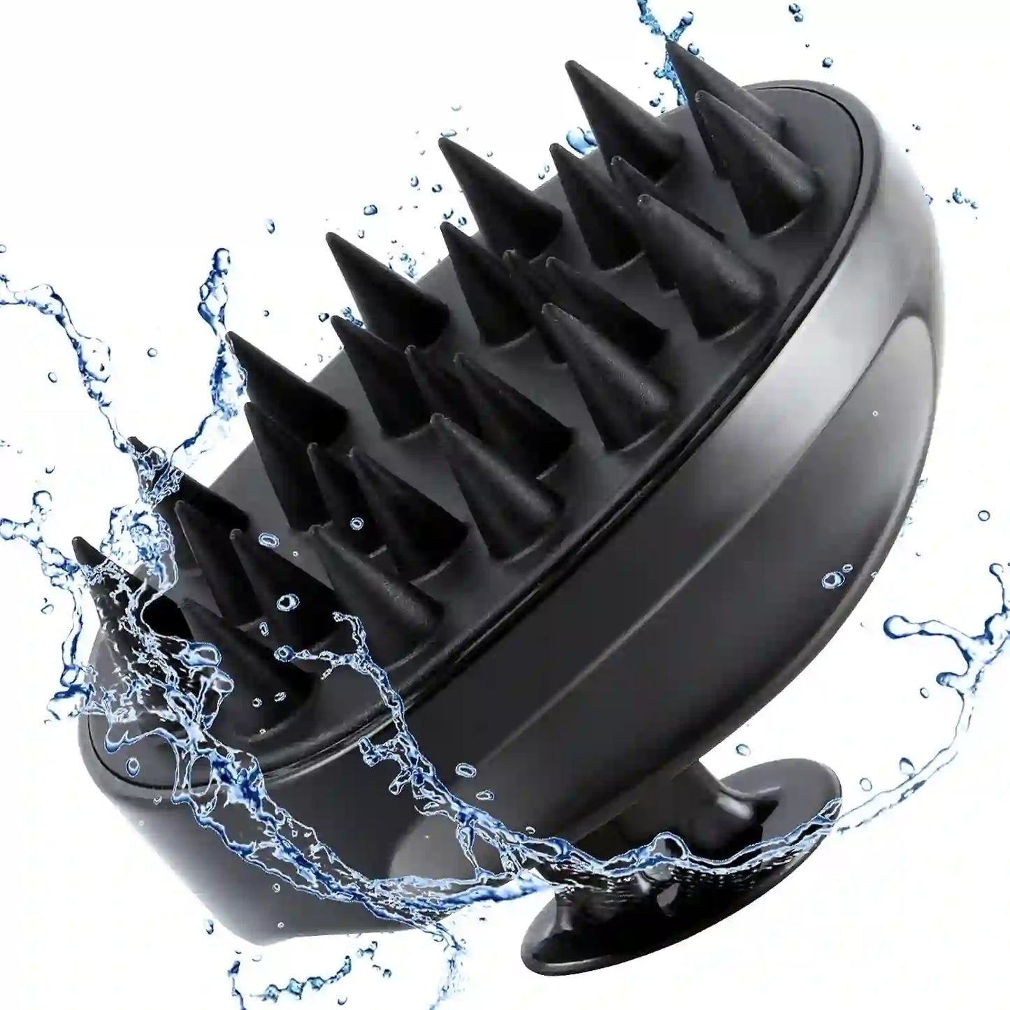 Scalp Massager Shampoo Brush, Hair Scalp Scrubber Shower Hair Brush Head Massager for Stress Relax Hair Growth, Dandruff Brush Scalp Exfoliator for Women Men Kids Pets, Black - Treasure Toks