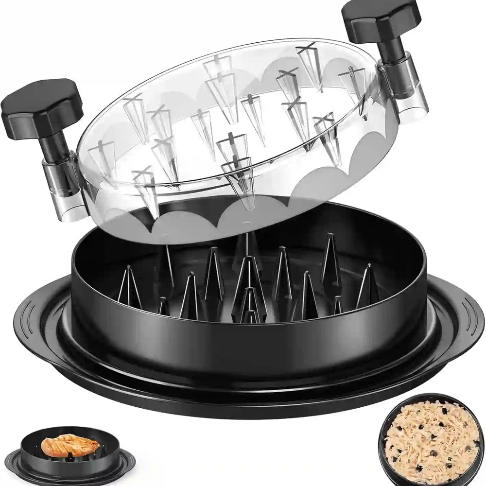 Chicken Shredder Tool Twist Large 2025 Pro & Standard Food-Grade Visible Meat Shredder Tool Twist with Anti-Slip Petal-Like Base, Chicken Breast Shredder, Chicken Grinder (Black, Standard - 8) - Treasure Toks