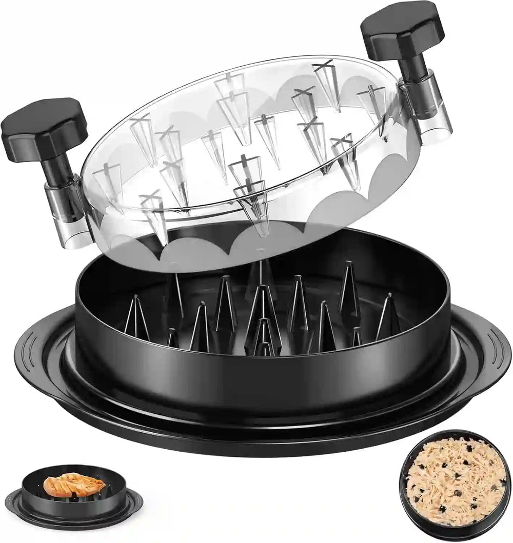 Chicken Shredder Tool Twist Large 2025 Pro & Standard Food-Grade Visible Meat Shredder Tool Twist with Anti-Slip Petal-Like Base, Chicken Breast Shredder, Chicken Grinder (Black, Standard - 8) - Treasure Toks