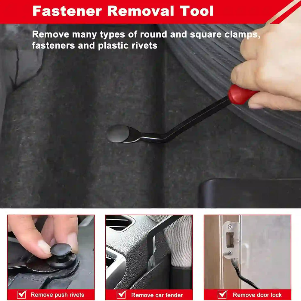 
                      
                        3 PCS Clip Removal Tool,Clip Pliers Fastener Remover,Car Trim Rivet Removal Pry Tool for Automotive Door Panel,Upholstery,Dashboard Red - Treasure Toks
                      
                    