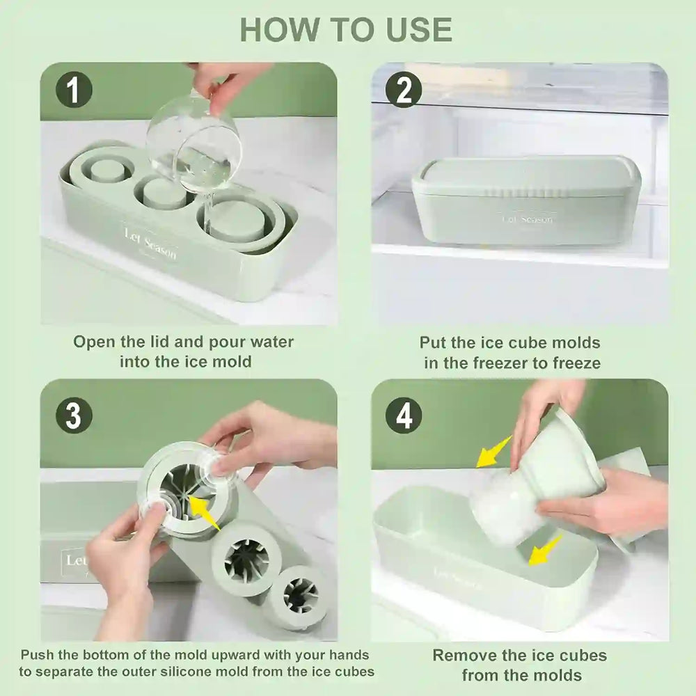 
                      
                        BPA Free Ice Cube Tray for Tumbler Cup 30Oz-40Oz, 3 Pcs Silicone Cylinder Ice Mold with Lid and Bin for Freezer, Easy Fill and Release Ice Maker for Cold Drinks, Coffee, Cocktails, Juice - Treasure Toks
                      
                    