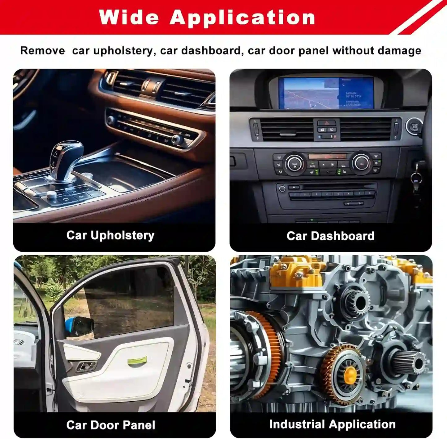 3 PCS Clip Removal Tool,Clip Pliers Fastener Remover,Car Trim Rivet Removal Pry Tool for Automotive Door Panel,Upholstery,Dashboard Red - Treasure Toks