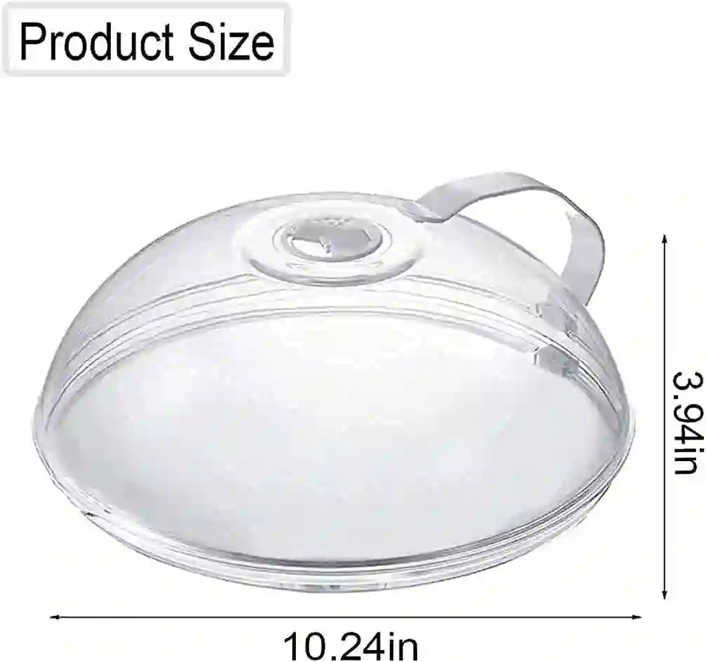 
                      
                        Thickened Microwave Splatter Cover for Food, Transparent Polycarbonate Upgrade Lid with Handle, Adjustable Vents Microwave Splatter Guard Cover, BPA-Free - Treasure Toks
                      
                    