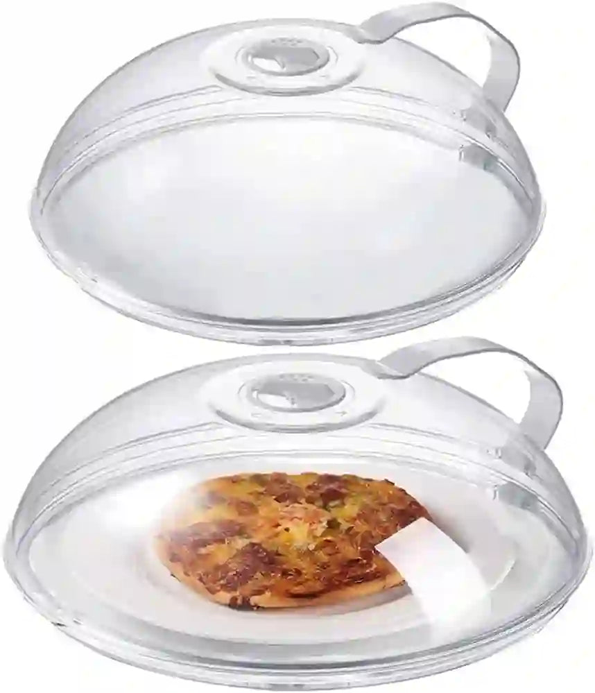 Thickened Microwave Splatter Cover for Food, Transparent Polycarbonate Upgrade Lid with Handle, Adjustable Vents Microwave Splatter Guard Cover, BPA-Free - Treasure Toks