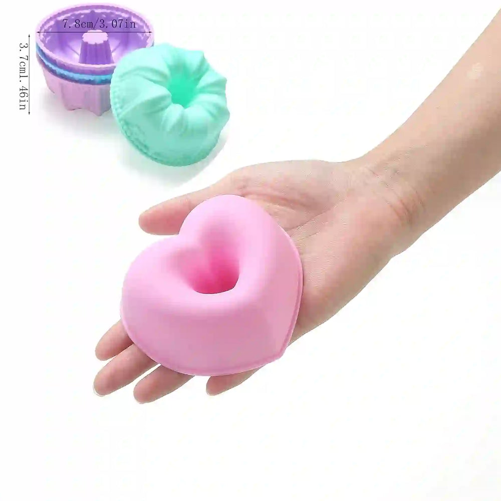 
                      
                        To Encounter 24 Pack Silicone Molds - Nonstick 3-Inch Silicone Donut Mold, Baking Cups, Donut Pan, Muffin, Jello, Bagel Pan - Oven, Microwave, Dishwasher Safe - Treasure Toks
                      
                    