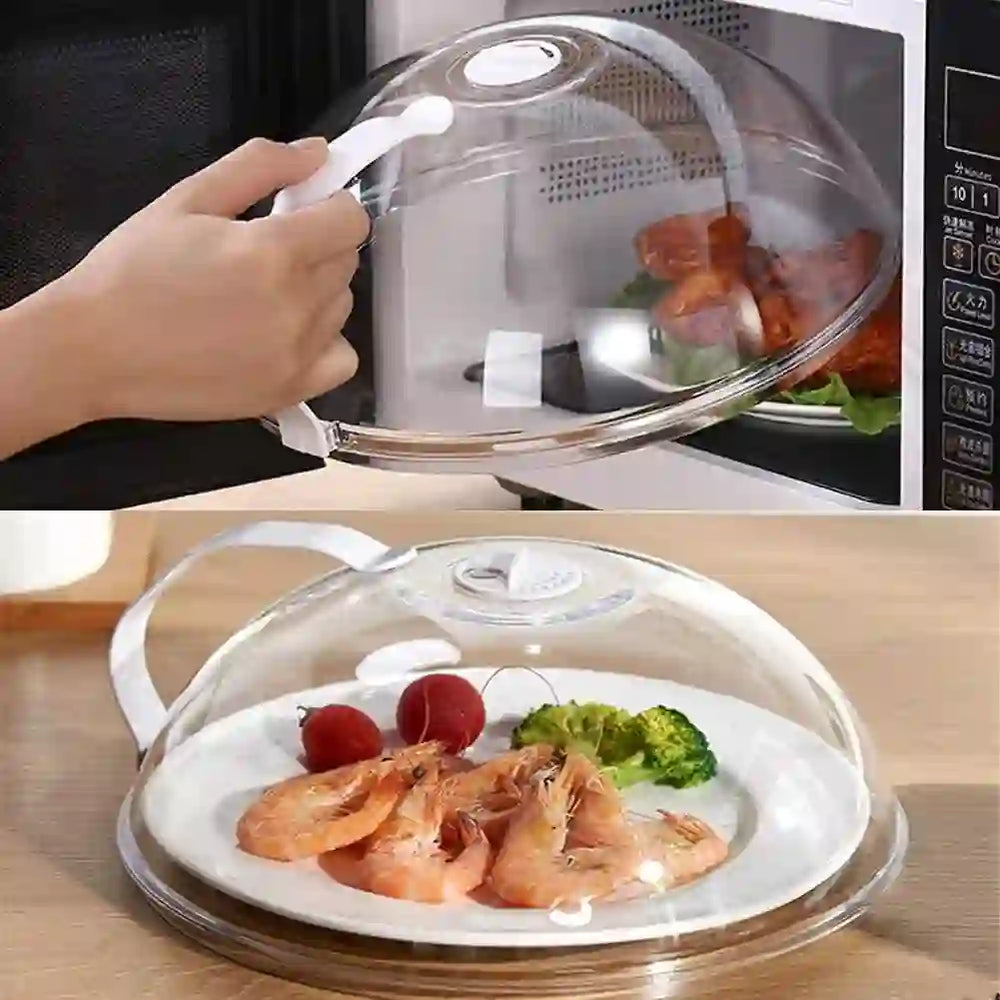 
                      
                        Thickened Microwave Splatter Cover for Food, Transparent Polycarbonate Upgrade Lid with Handle, Adjustable Vents Microwave Splatter Guard Cover, BPA-Free - Treasure Toks
                      
                    