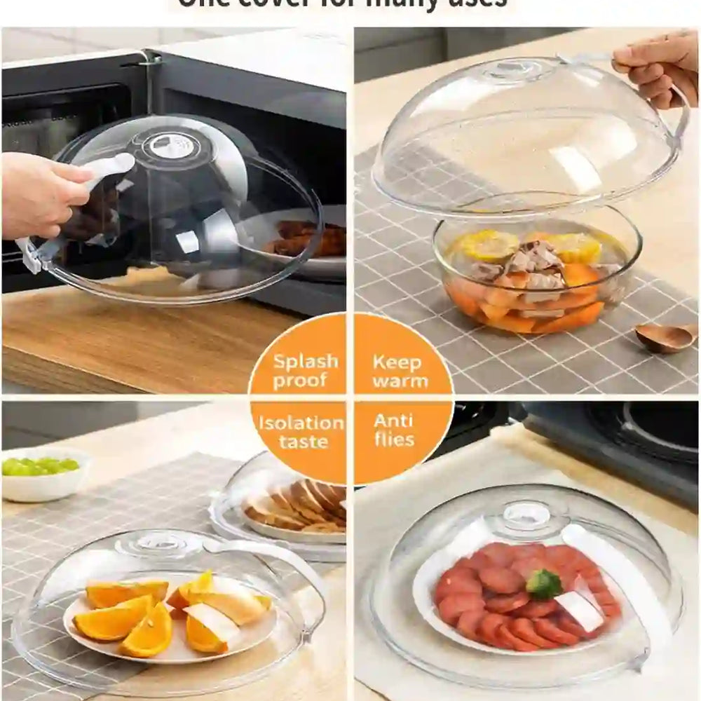 
                      
                        Thickened Microwave Splatter Cover for Food, Transparent Polycarbonate Upgrade Lid with Handle, Adjustable Vents Microwave Splatter Guard Cover, BPA-Free - Treasure Toks
                      
                    